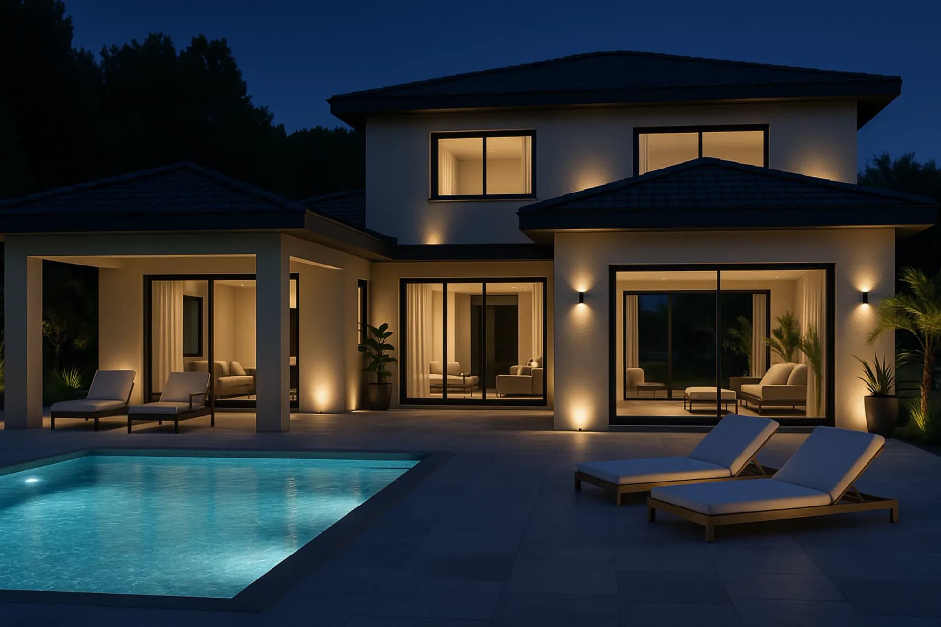 Villa contemporaine conçue par Plans Projets Immo